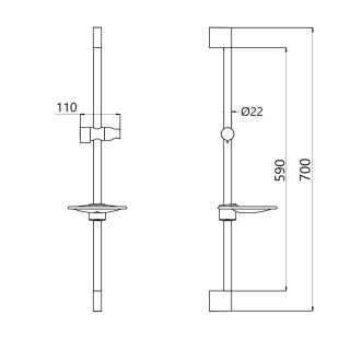 Душевой гарнитур Maretti AC20M11-015, хром